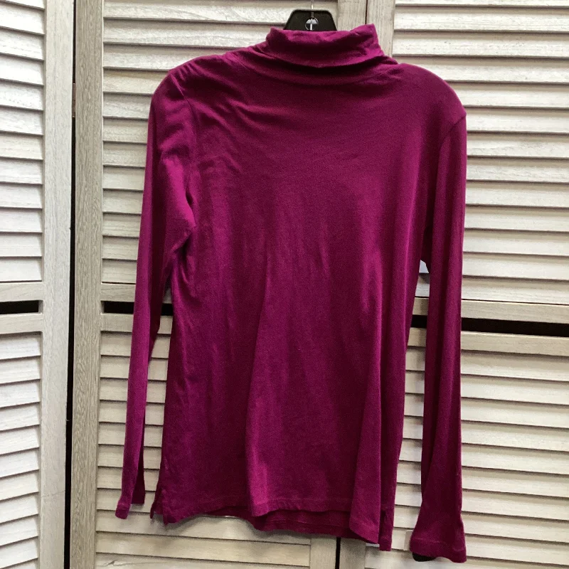 Sporty Fitwear Top Long Sleeve By Crown And Ivy In Purple, Size: S