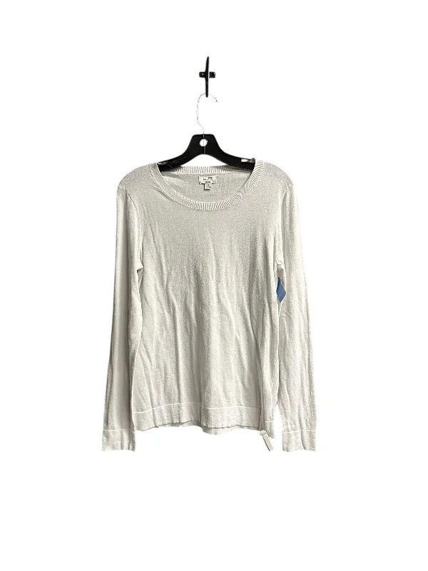 Tailored Essentials Top Long Sleeve By J. Crew In White, Size: M