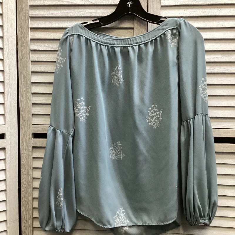 Chic Outerwear Top Long Sleeve By Loft In Blue, Size: Xs