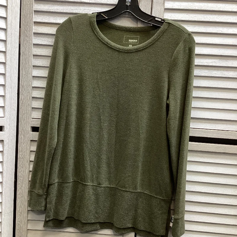 Rugged Utility Top Long Sleeve By Sonoma In Green, Size: Xs