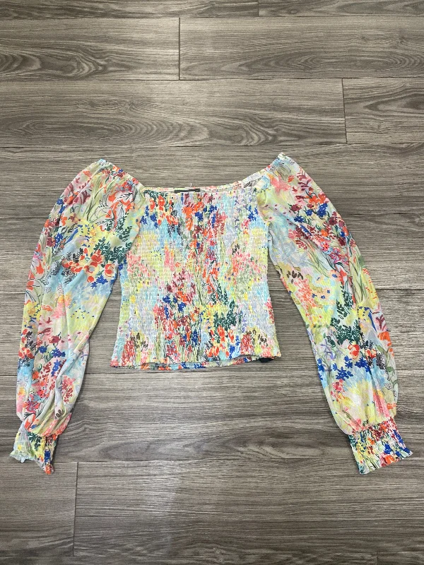 Modern Rugged Top Long Sleeve By Anthropologie In Multi-colored, Size: M