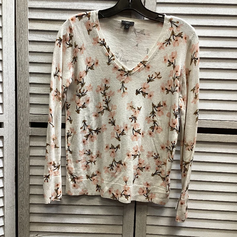 Classic Retro Top Long Sleeve By Ann Taylor In Floral Print, Size: S