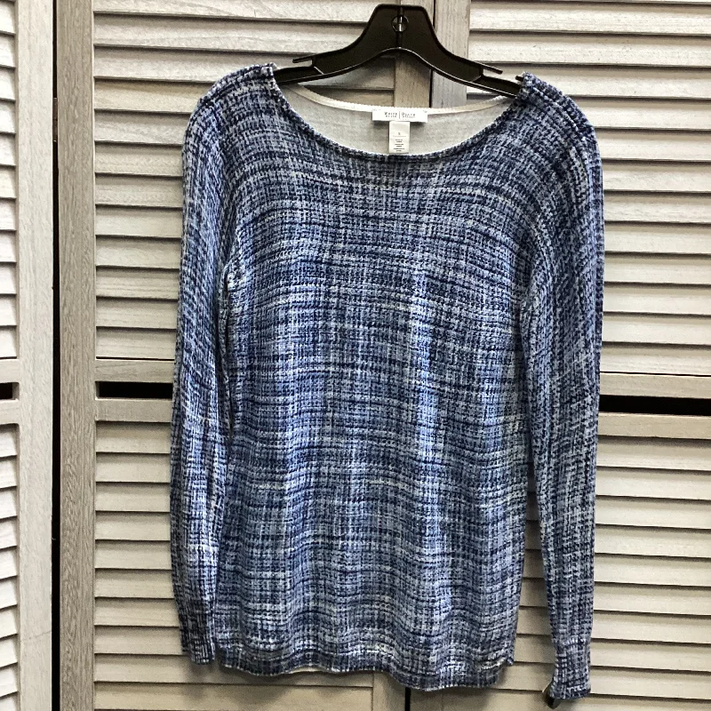 Elevated Classics Top Long Sleeve By White House Black Market In Blue, Size: S