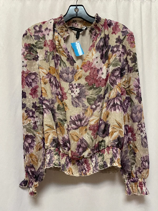 Urban Layering Top Long Sleeve By White House Black Market In Purple, Size: S