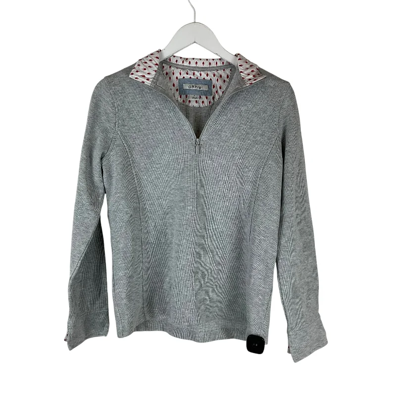 Elegant Prints Top Long Sleeve By Orvis In Grey, Size: M