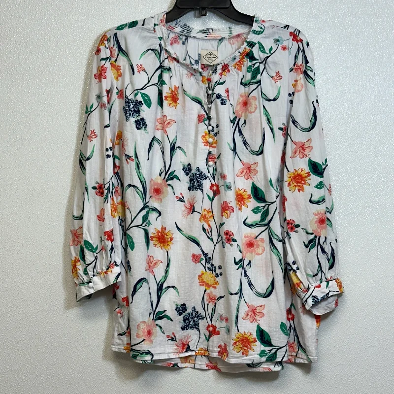 Contemporary Relaxed Top 3/4 Sleeve By St Johns Bay O  Size: 2x