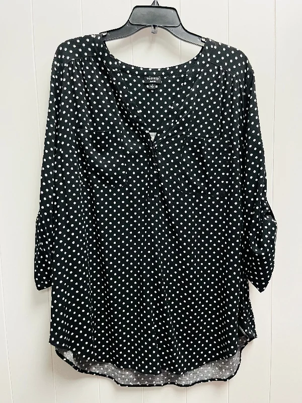 Neutral Patterns Top Long Sleeve By Torrid  Size: 2x