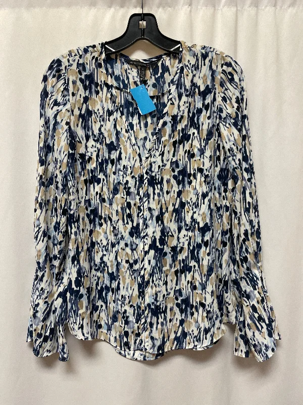 Chic Simplicity Top Long Sleeve By White House Black Market In Blue, Size: S