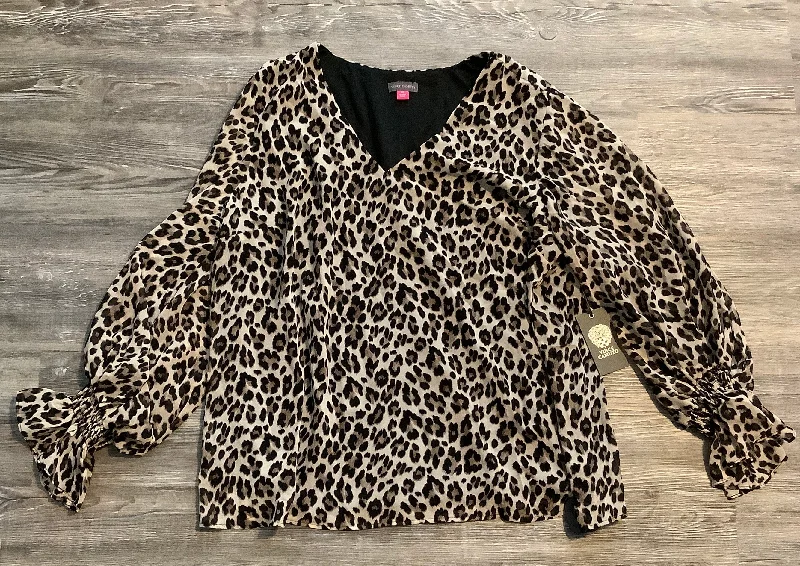 Rugged Prints Top Long Sleeve By Vince Camuto  Size: 1x