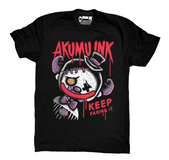 Stylish Monochrome Keep Faking It Men Tshirt