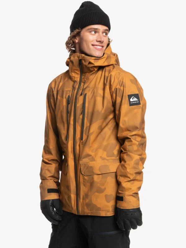 Stylish Monochrome Quiksilver Sammy Carlson Stretch Shell Jacket