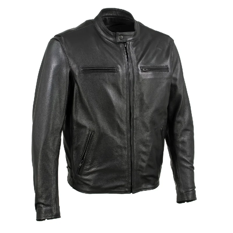 Rugged Street Hot Leathers JKM5001 USA Made Men's 'Road Racer' Premium Leather Motorcycle Jacket