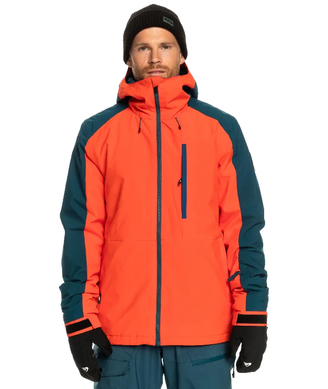 Minimal Earthy Quiksilver Mission Block Snow Jacket