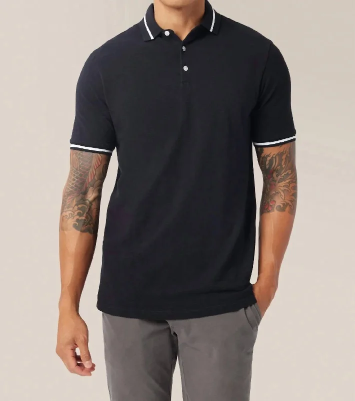 Sophisticated Weekend Match Point Polo In Black