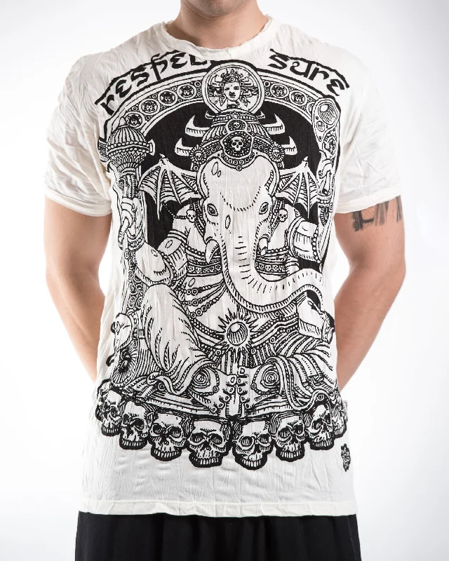 Rugged Fit Mens Batman Ganesh T-Shirt in White