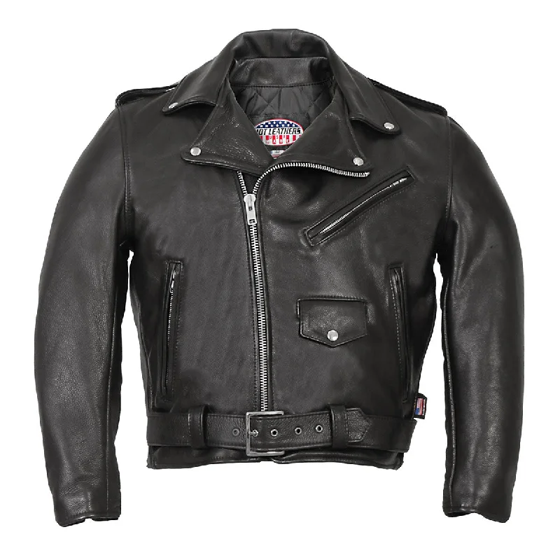 Contemporary Pastels Hot Leathers JKM5009 USA Made Men's Black Premium Leather Vented Motorcycle Jacket