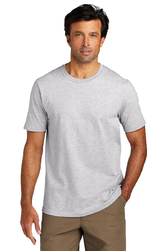 Casual Classic Volunteer Knitwear Mens USA Made Chore Short Sleeve Crewneck T-Shirt - Heather Grey