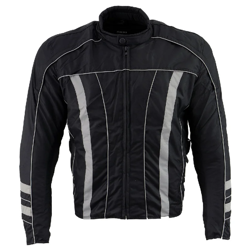 Versatile Fashion NexGen Men's SH2389 Black and Grey Armored Racer Jacket