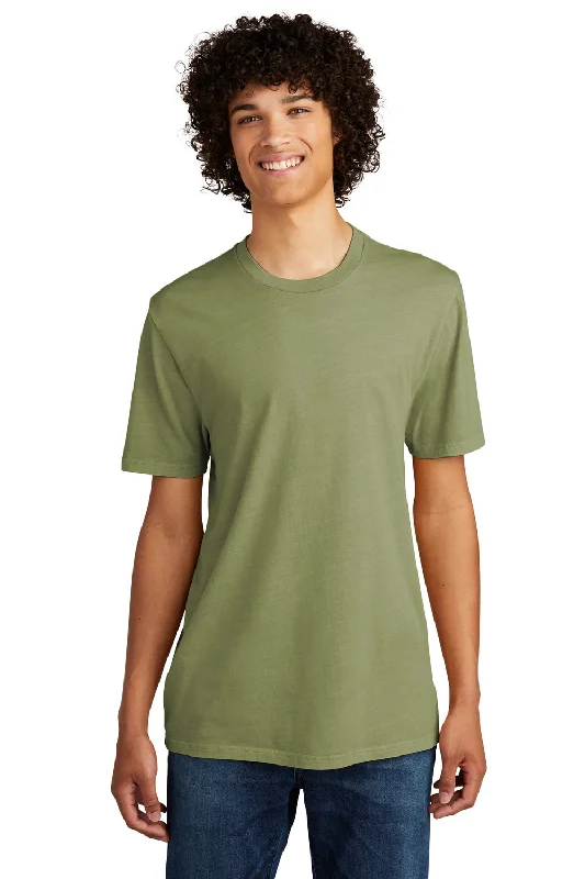 Urban Chic Outfit Allmade Mens Mineral Dye Short Sleeve Crewneck T-Shirt - Lichen Green