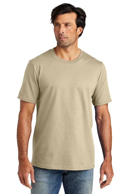 Classic Weekend Volunteer Knitwear Mens USA Made Chore Short Sleeve Crewneck T-Shirt - Sand Dune