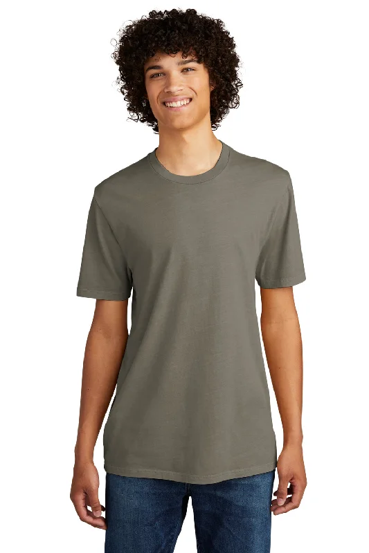 Earthy Casual Allmade Mens Mineral Dye Short Sleeve Crewneck T-Shirt - Driftwood Grey