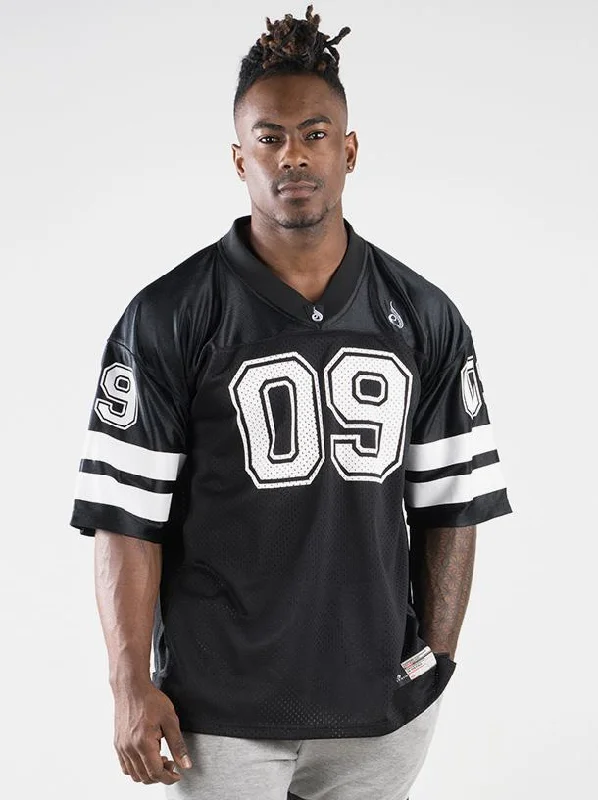 Rugged Prints Mens Varsity Jersey - Black