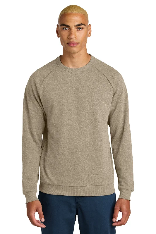 Minimalist Fit District Mens Perfect Tri Fleece Crewneck Sweatshirt - Heather Desert Tan