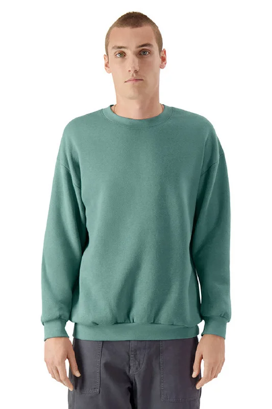 Relaxed Outdoors American Apparel Mens ReFlex Fleece Crewneck Sweatshirt - Arctic Green