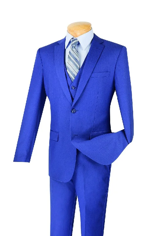 Urban Essentials Vinci "Carmelo" Indigo Slim Fit 3-Piece Suit