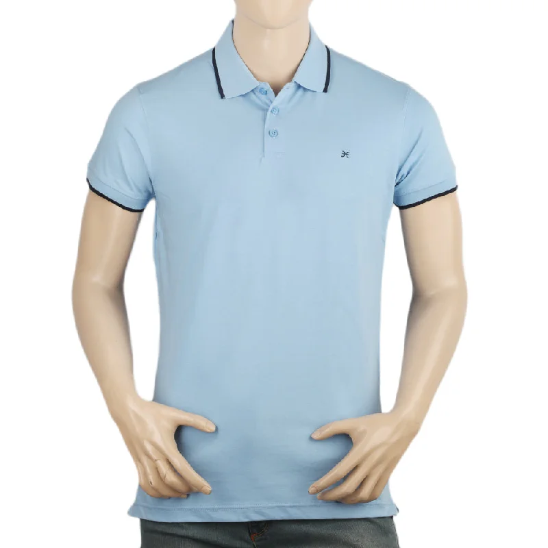 Relaxed Sportwear Eminent Men's Half Sleeves Polo T-Shirt - Sky Blue