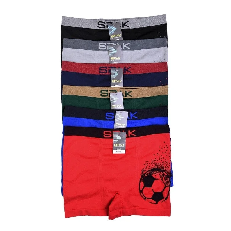 Fashion Statement SPAK Men's 6-PACK Seamless Trunks - MSP015