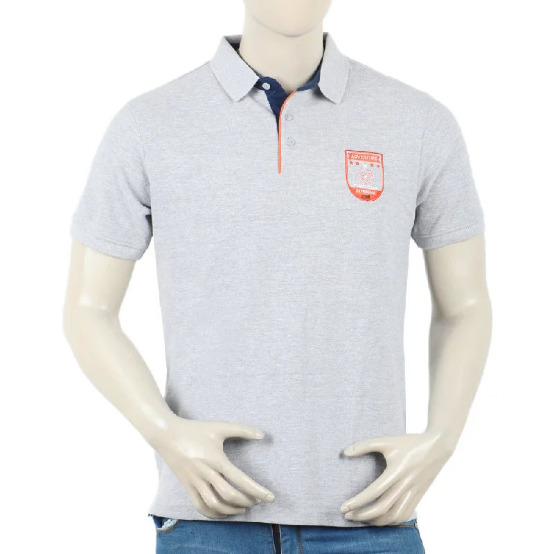 Modern Weekend Eminent Men's Fashion Polo Half Sleeves T-Shirt - Ash Grey