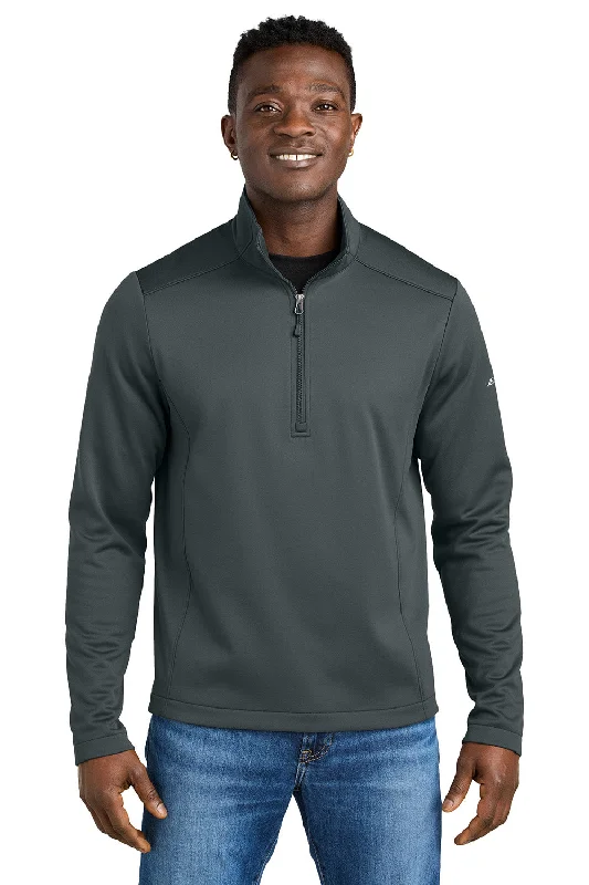 Neutral Patterns Eddie Bauer Mens Smooth Fleece 1/4 Zip Sweatshirt - Iron Gate Grey