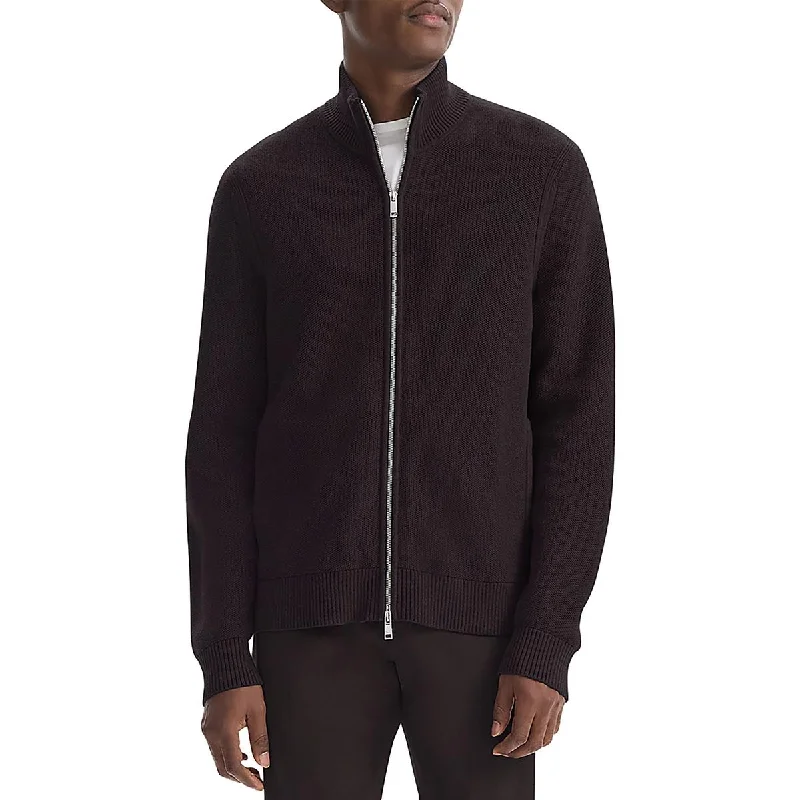 Contemporary Fit Theory Mens Knit Cotton Full Zip Sweater