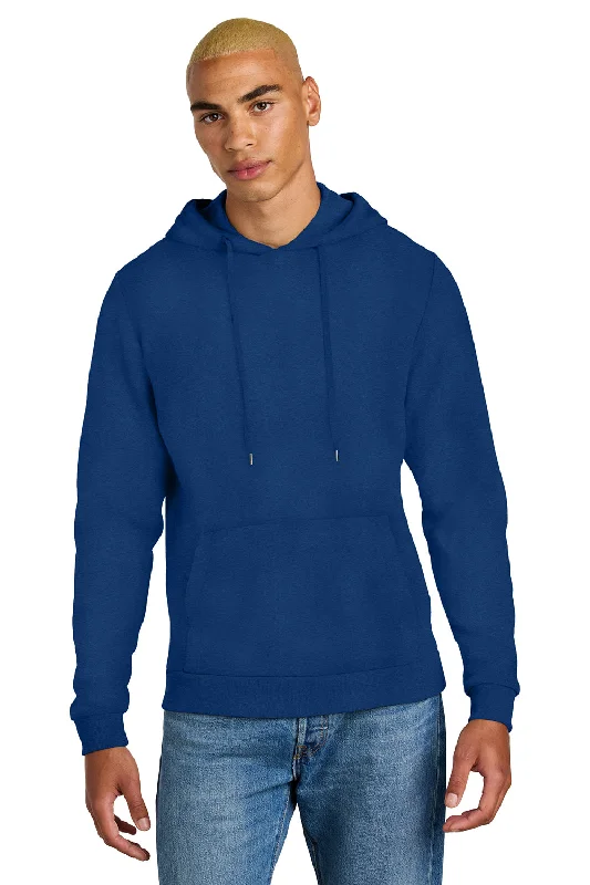 Fashion Statement District Mens Perfect Tri Fleece Hooded Sweatshirt Hoodie w/ Pouch Pocket - Deep Royal Blue