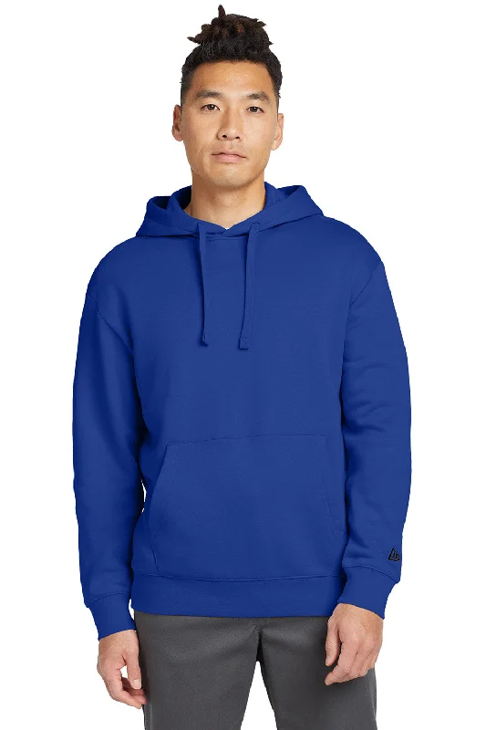 Rugged Street New Era Mens Heritage Fleece Hooded Sweatshirt Hoodie w/ Pouch Pocket - Royal Blue