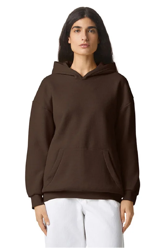 Neutral Fashion American Apparel Mens ReFlex Fleece Hooded Sweatshirt Hoodie w/ Pouch Pocket - Brown