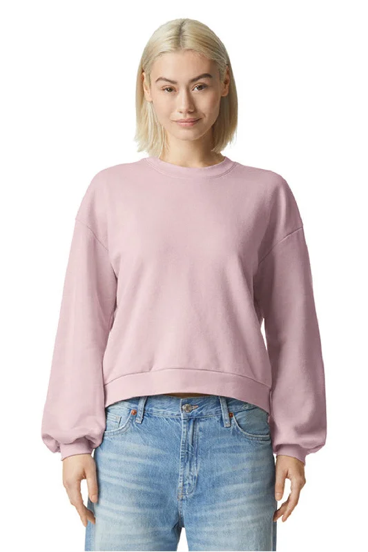 Clean Utility American Apparel Mens ReFlex Fleece Crewneck Sweatshirt - Blush Pink