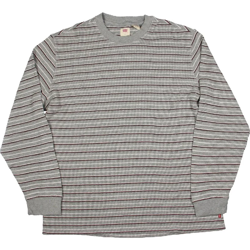 Contemporary Patterns Levi's Mens Striped Cotton Stretch Crewneck Sweater