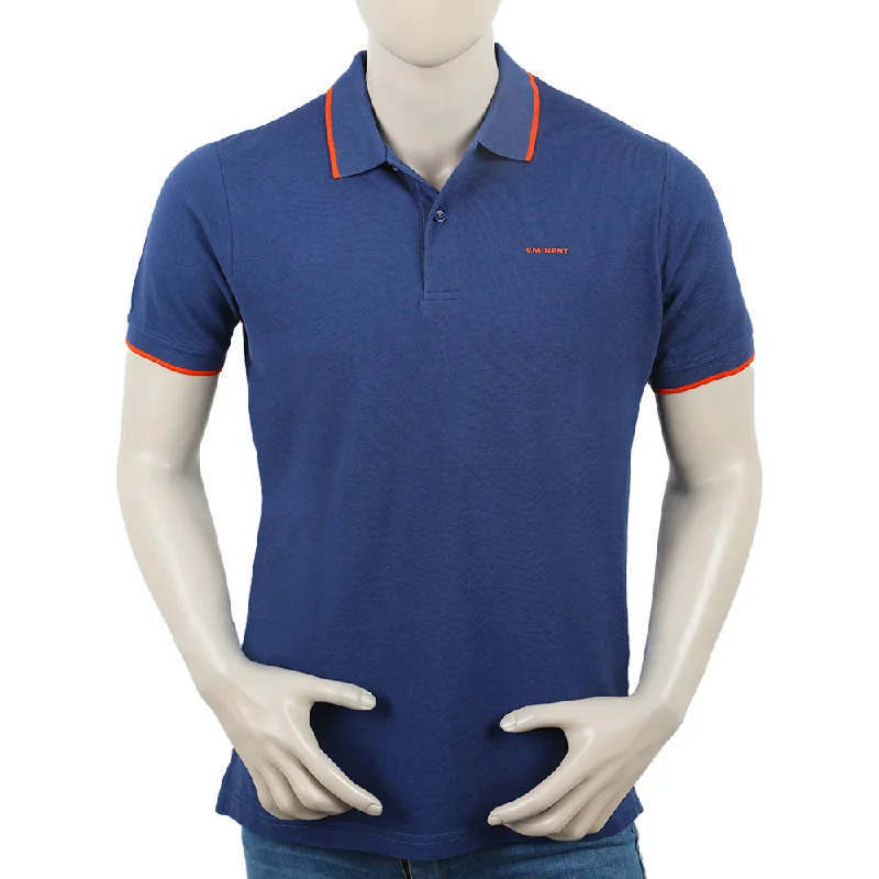 Fashionable Neutrals Eminent Men's Polo Half Sleeves T-Shirt - Navy Blue