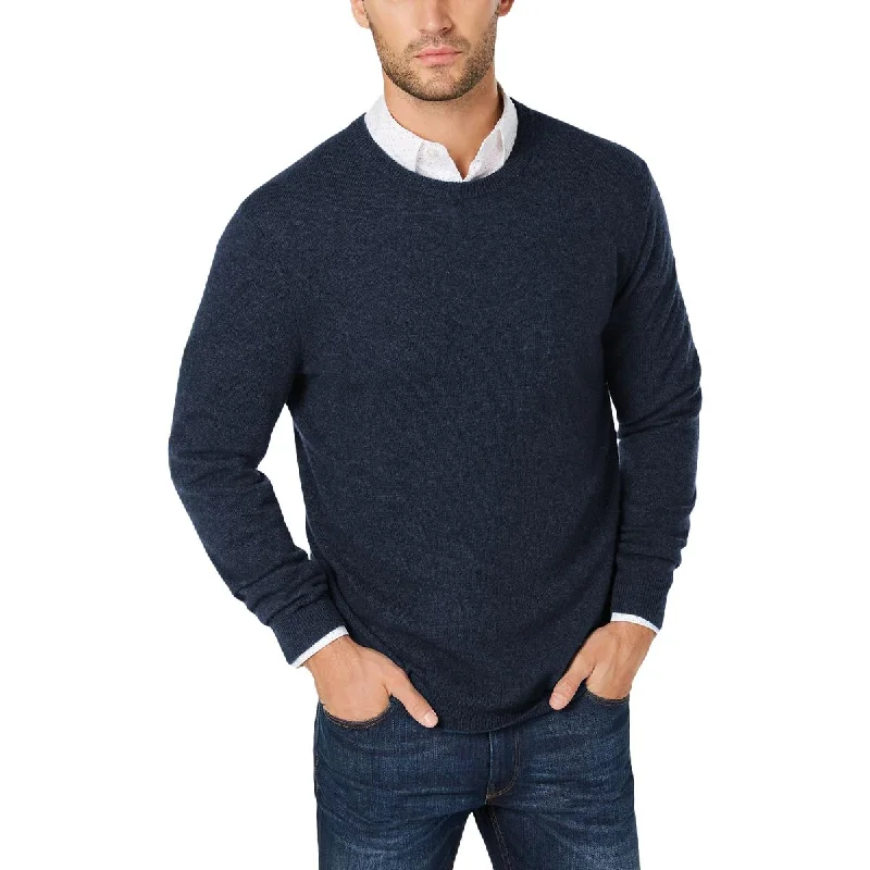 Contemporary Pastels Club Room Mens Cashmere Knit Crewneck Sweater