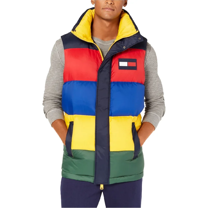 Classic Statement Tommy Hilfiger Mens Oversized Puffer Vest, Multicoloured, X-Large