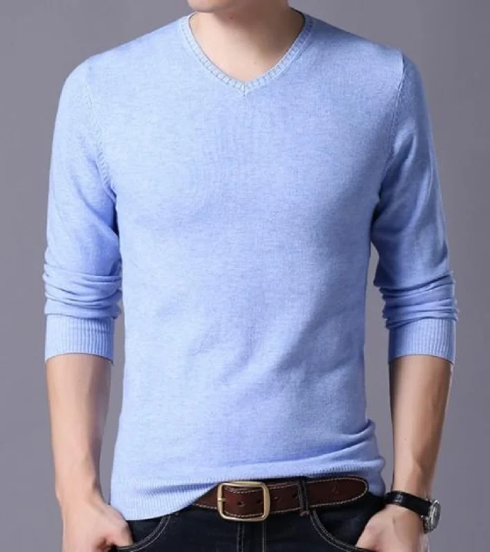 Simplistic Tailoring Mens V Neck Knitted Top