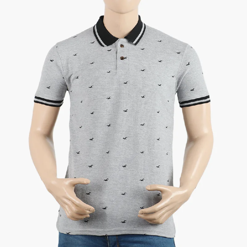 Elevated Fashion Men's Half Sleeves Polo T-Shirt - Grey