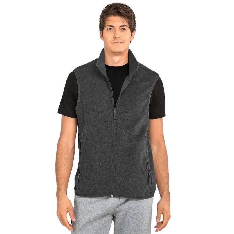 Sporty Fitwear KNOCKER Men's Polar Fleece Vest - Charcoal