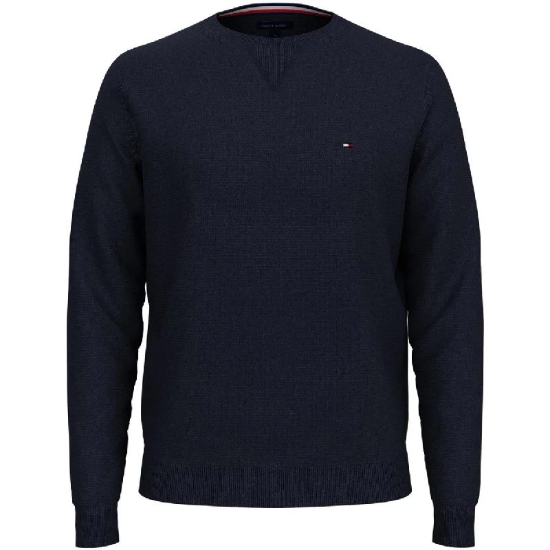 Relaxed Monochrome Look Tommy Hilfiger Mens Crewneck Casual Pullover Sweater