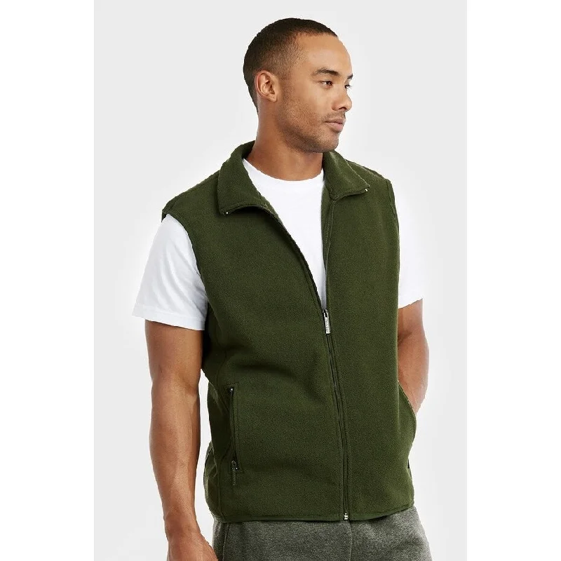 Modern Statement KNOCKER Men's Polar Fleece Vest - Dark Green