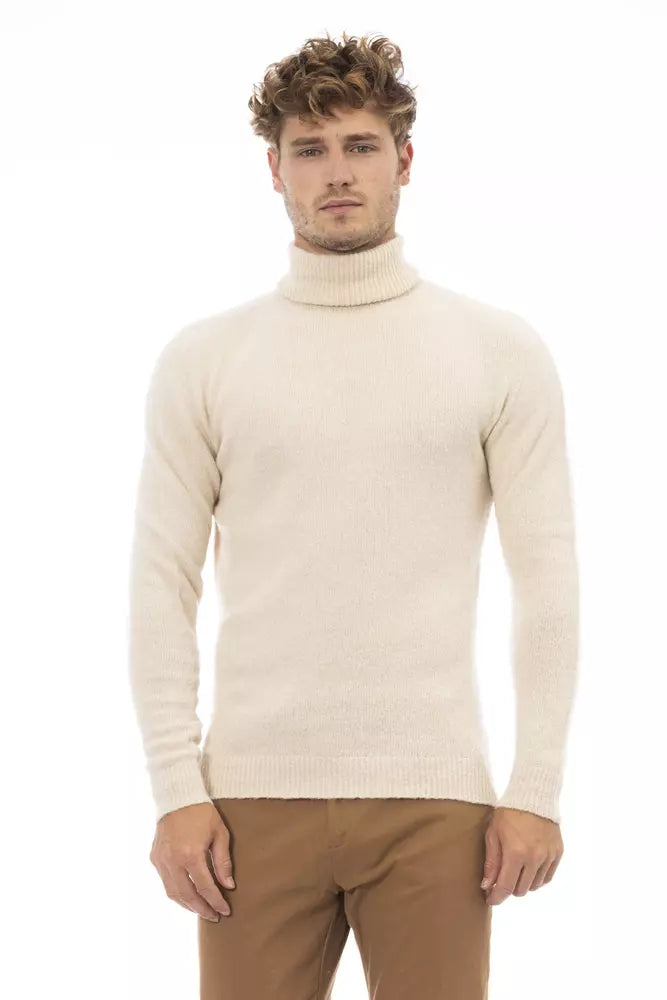 Classic Statement Alpha Studio Alpaca Leather Men Men's Sweater