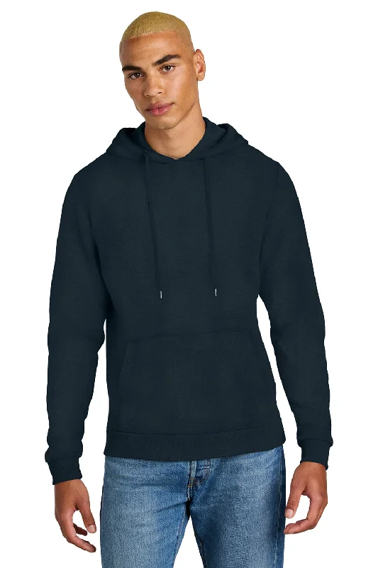 Sporty Fitwear District Mens Perfect Tri Fleece Hooded Sweatshirt Hoodie w/ Pouch Pocket - New Navy Blue