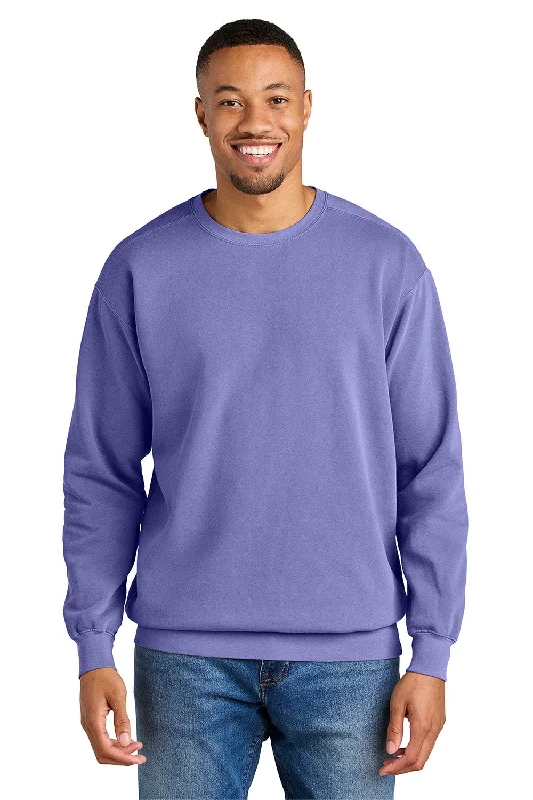 Vintage Utility Comfort Colors Mens Crewneck Sweatshirt - Violet Purple